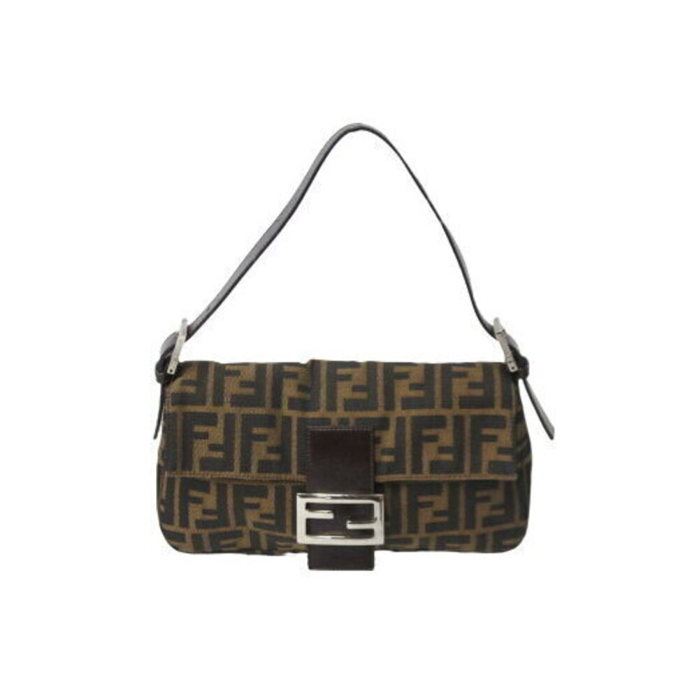 FENDI Mamma Bucket Shoulder Bag Zucca Brown Black